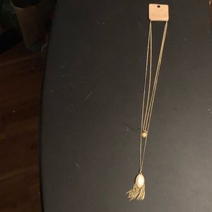 Long Gold Double layer necklace